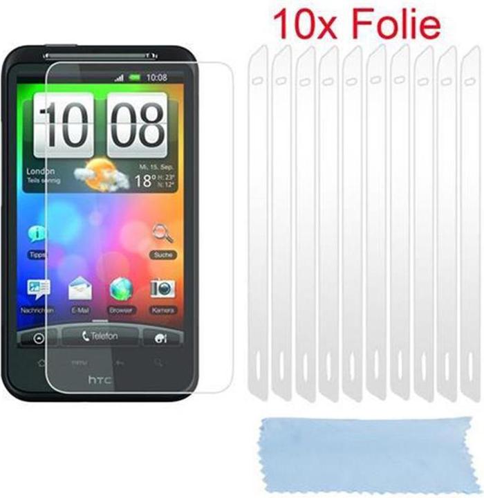 Actual product image Cadorabo 10x protective film (1 Piece, HTC Desire HD)
