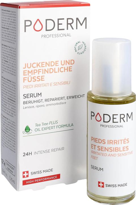 Produktbild Poderm Serum juckende und empfindliche Füsse (Fusscrème & Fussgel, 75 ml)
