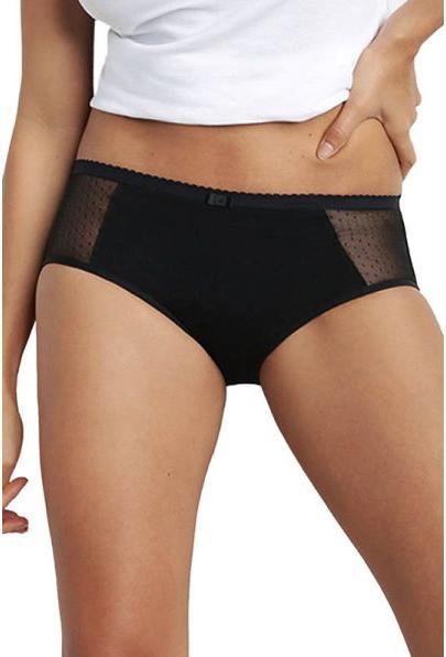 DIM Boxer Lace Stark schwarz mit Meshdetail