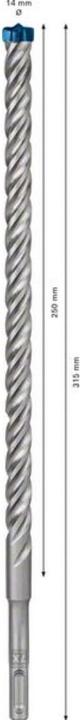 Actual product image Bosch Professional Zubehör Expert SDS plus-7X hammer drill, 14 x 250 x 315 mm (14 millimetres)