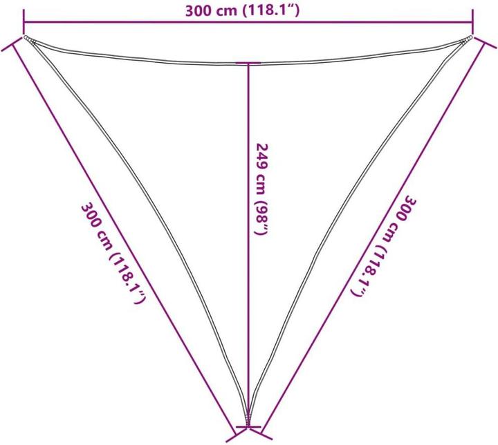 Image du produit VidaXL Sonnensegel farbe 100% Polyester Oxford (3 x 3 x 3 m)