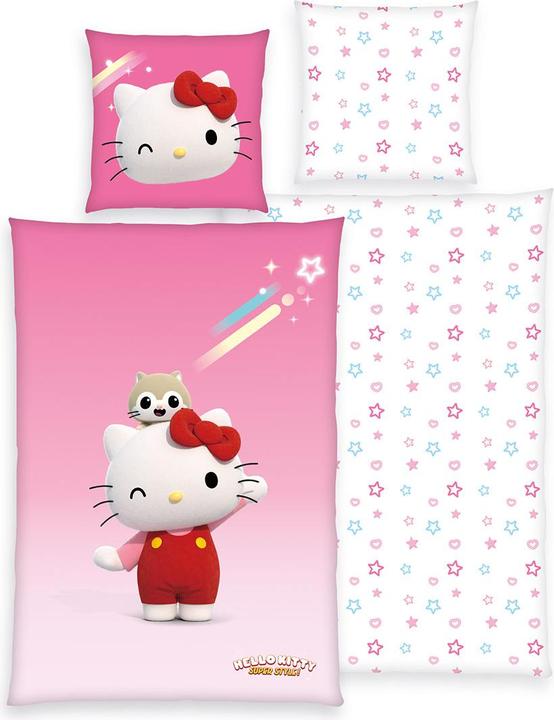 Image du produit Herding Hello Kitty Literie Hello Kitty-Super Style 135 x 200 cm / 80 x 80 cm