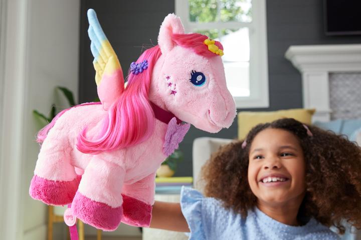 Immagine prodotto Barbie Laufender Pegasus mit Flatterflügeln Funktionsplüsch (29.21 cm)