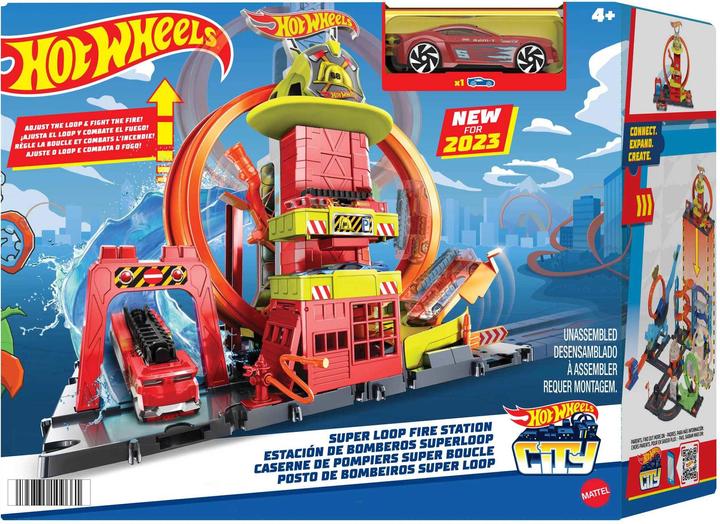 Immagine prodotto Hot Wheels Stazione dei vigili del fuoco della città con supercircuito