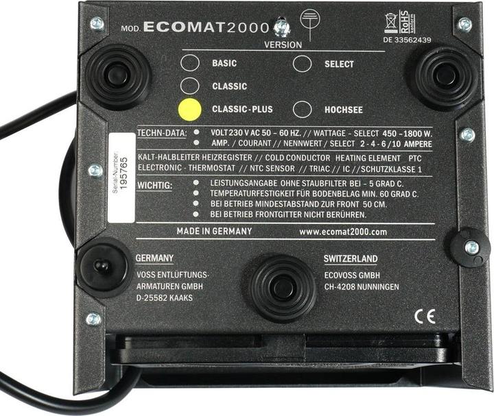 Actual product image Ecomat Fan heater (1800 W)