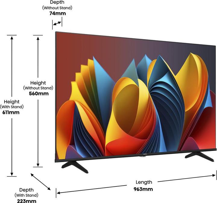 Actual product image Hisense TV 43E77NQ (43", E7NQ, QLED, 4K, 2024)