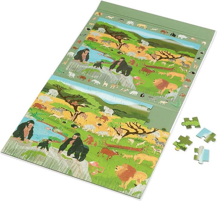 Image du produit Scratch Puzzle magnétique Savane grand (80 pièces)