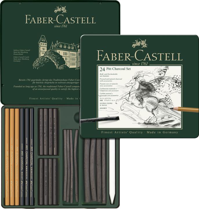 Image du produit Faber-Castell Ensemble de charbon PITT (24 x)