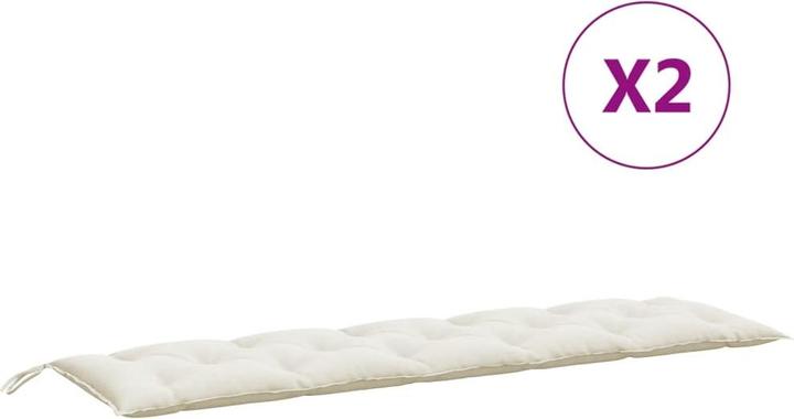 Image du produit VidaXL Coussins de banc de jardin 2 pcs. tissu (180 x 50 x 7 cm)