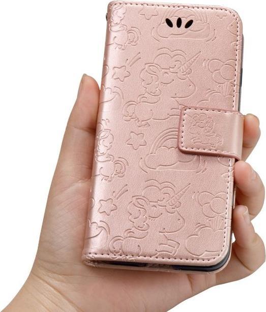 Actual product image MU Style Magnetic leather case with unicorn pattern (Samsung Galaxy A8 (2018))