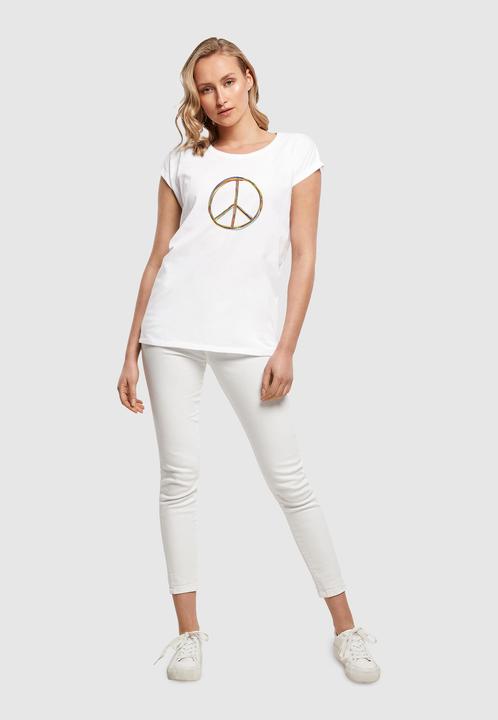 Image du produit Merchcode Peace Multicolor avec tee-shirt femme à épaules étendues - 161399 (XS)