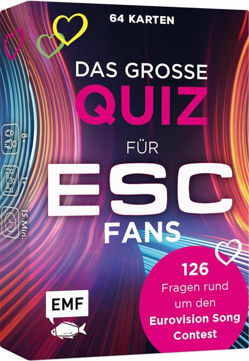 Actual product image Card game: The big quiz for ESC fans (German)