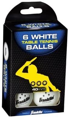 Image du produit Franklin Balles de ping-pong, paquet de 6, 3-Star blanches