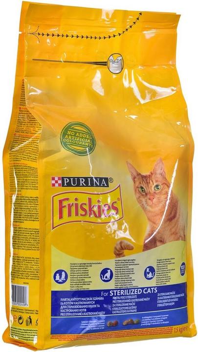 Purina FRISKIES Cibo secco sterilizzato per gatti 1 5 kg Adulti (Adulto, 1 pz., 1500 g)