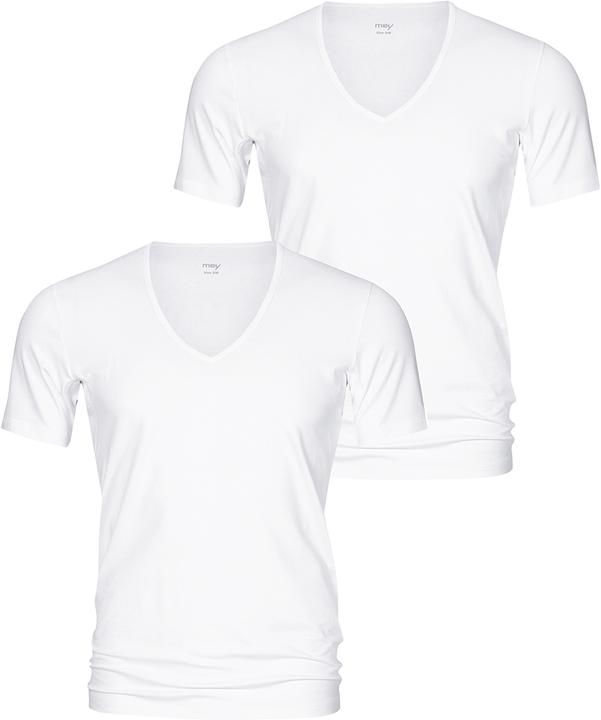 Immagine prodotto Mey 2 confezioni di maglietta con scollo a V in cotone asciutto (3XL)