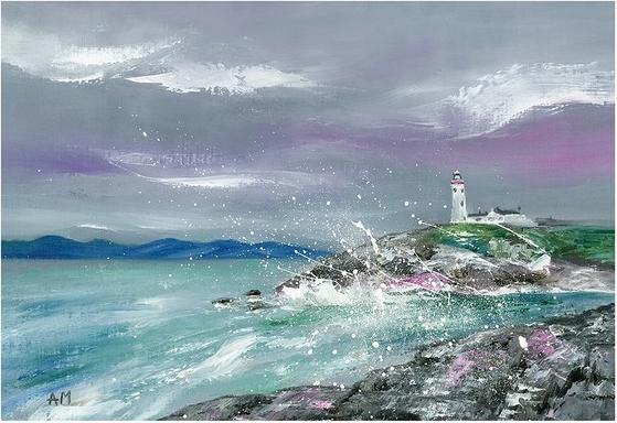 Actual product image Universal Textiles Printed lighthouse (30 x 40 cm)
