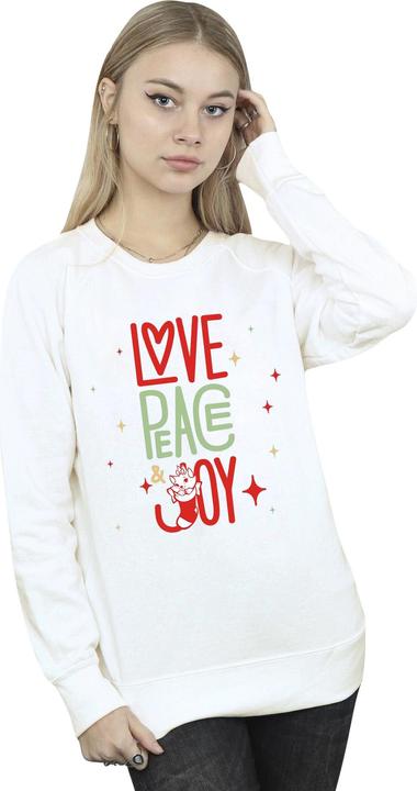 Actual product image Disney Womens/Ladies The Aristocats Marie Love Peace Joy Sweatshirt (XL)