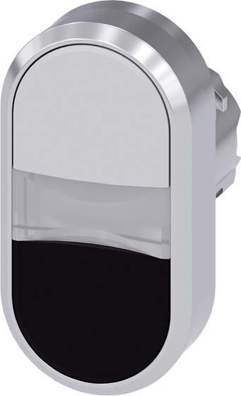 Siemens Doppeldrucktaster weiss, schwarz 3SU1050-3AB
