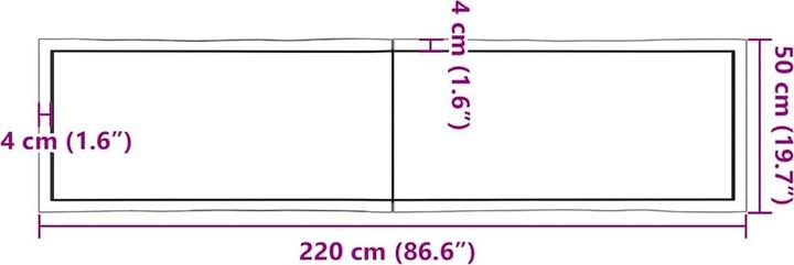 Actual product image VidaXL Aneta (220 x 50 x 4 cm)