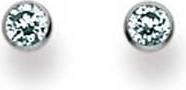 Natsumi Schmuck Ohrstecker Zirkonia Weissgold 18K/750 3.0mm (750/18 K Weissgold)