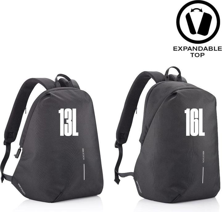 Image du produit XD Design XD-Design Bobby Soft Sac à dos Sac à dos décontracté Noir Polyéthylène téréphtalate (13 l)