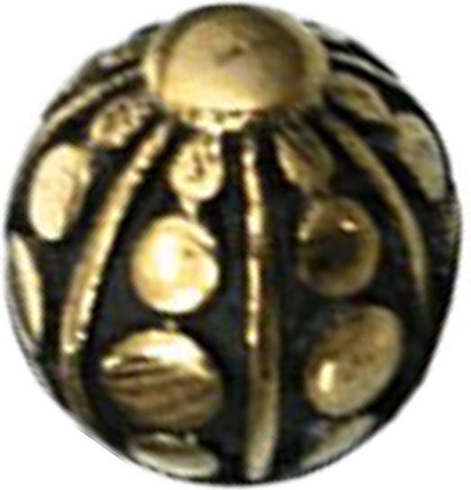 Star Piercing Kugel vergoldet gepunktet (Messing, Chirurgenstahl 316L)