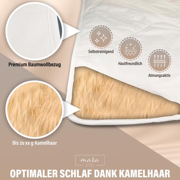Actual product image Mara Vital Camel hair blanket (135 x 200 cm)