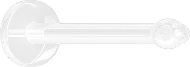 Star Piercing Nasenstecker gerade transparent mit Scheibe retainer (Bioflex, ohne Messing)