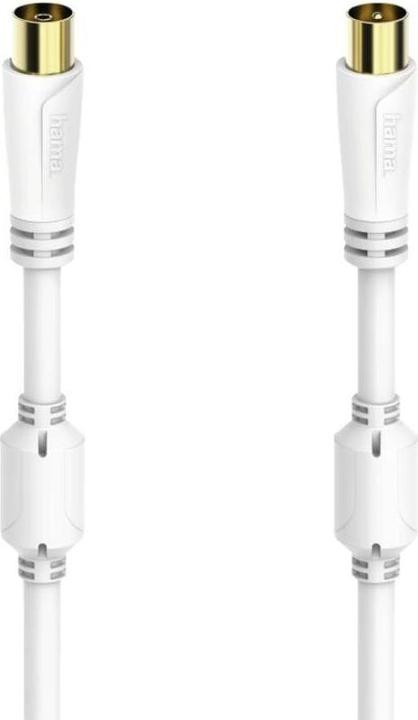 Produktbild Hama Antennen-Kabel, Koax-Stecker - Koax-Kupplung, vergoldet, 3,0 m, 100 dB (100 dB, Antennenkabel)