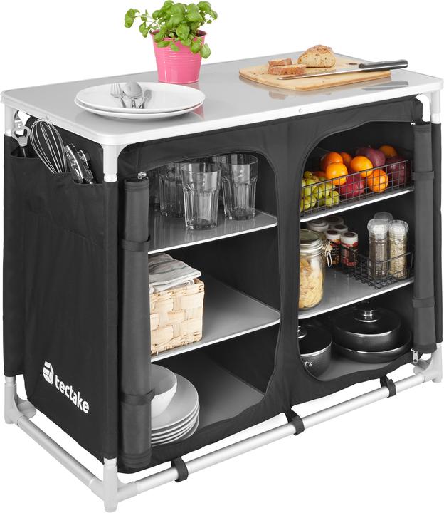 Actual product image tectake Camping kitchen 97x47.5x78cm