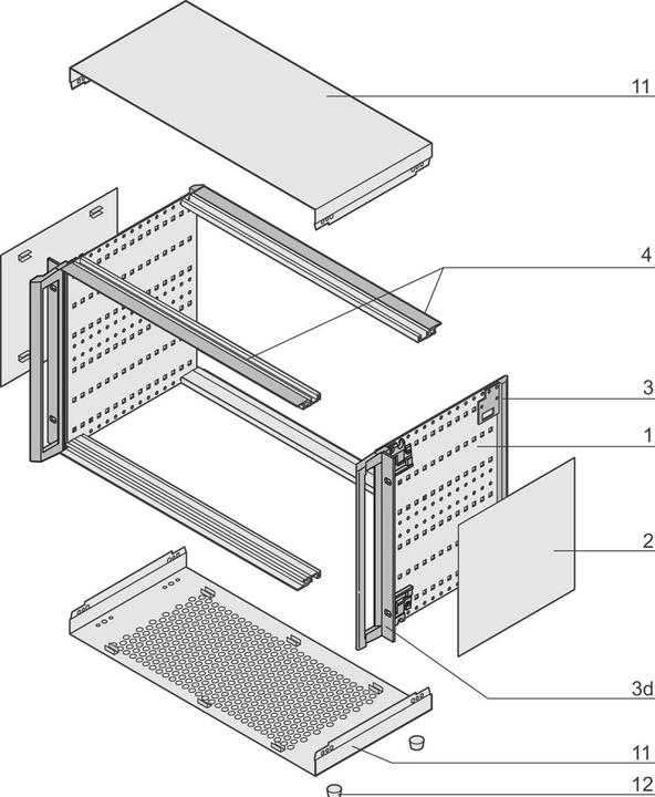 Image du produit Schroff RAT.AIR WI GR 3/4HE 84TE 255T (84 HE, Rack 19 pouces)