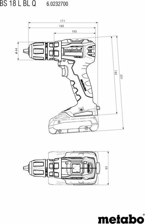 Image du produit Metabo BS 18 L BL Q (Fonctionnement sur batterie)