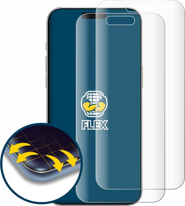 Immagine prodotto BROTECT Pellicola protettiva a schermo intero Pellicola protettiva per lo schermo Trasparente (2 Pezzo/i, Apple iPhone 16)
