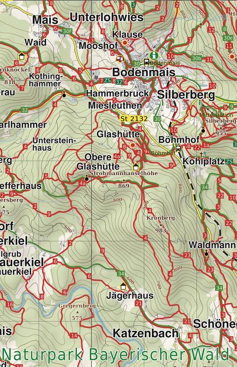 Immagine prodotto Foresta bavarese, escursioni a piedi e in bicicletta Mappa 1 :