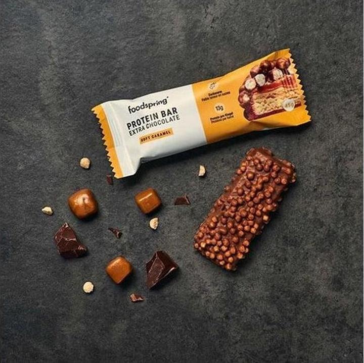 Actual product image Foodspring Protein Bar Extra Chocolate (Caramel, 1 pcs., 540 g)