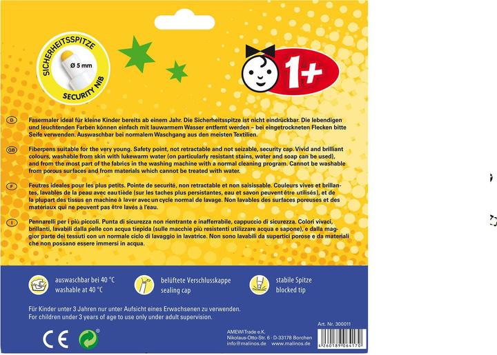 Produktbild Malinos Filzstifte Babyzauber (Mehrfarbig, 10 x)