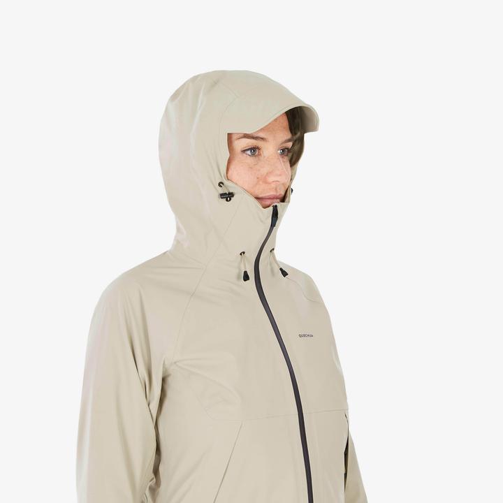 Immagine prodotto Quechua Giacca da trekking da donna impermeabile per escursioni in montagna - MH500 beige (XXL)