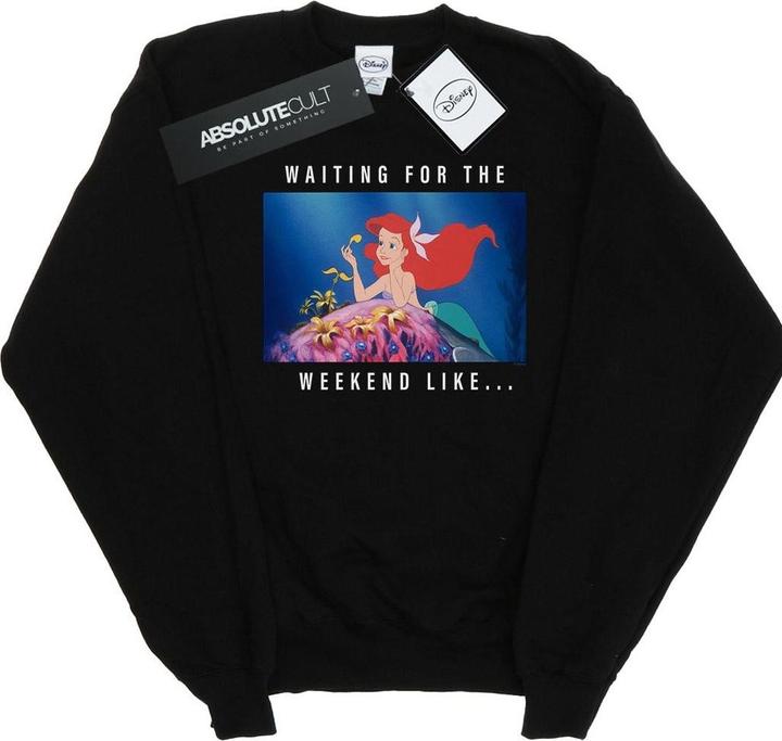 Actual product image Disney Princess Mens Ariel Waiting For The Weekend Sweatshirt (S)