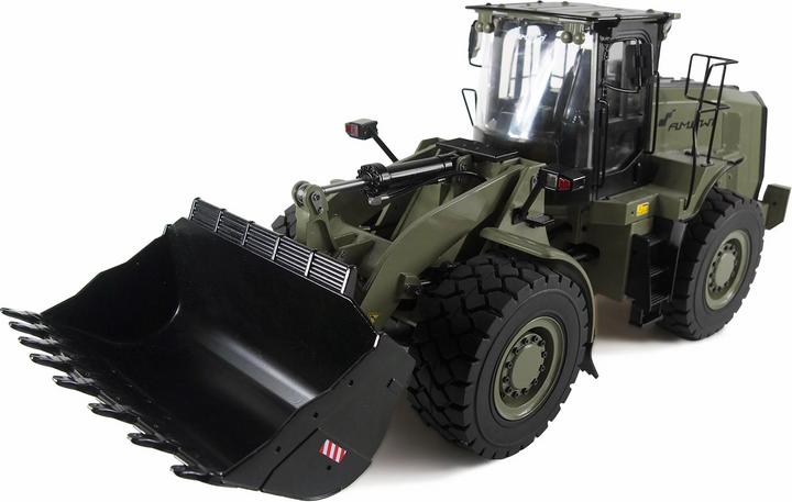 Immagine prodotto Amewi Pala gommata militare idraulica G921H in metallo 1:16, RTR, verde militare (RTR pronto all'uso)