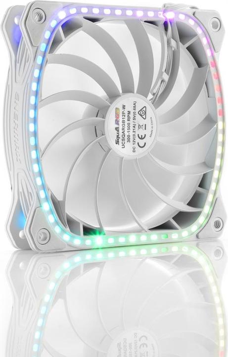 Immagine prodotto Enermax Ventilatore per PC SquA RGB Bianco 3-Pack con scatola di controllo RGB (120 mm, 3 x)