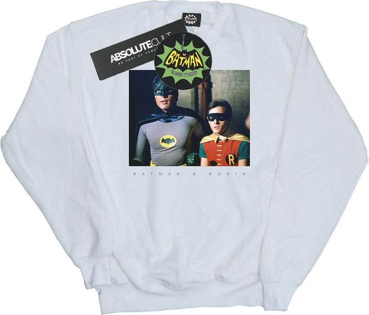 Actual product image Mens Batman TV Series Dynamic Duo Photograph Cotton Sweatshirt (XL)