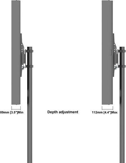 Actual product image Multibrackets Stele ohne Monitor, Portrait, schwarz, 43"/9764