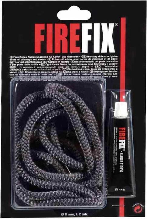 Produktbild FireFix Keramikkordel Ø 8 mm, 2 m mit Kleber