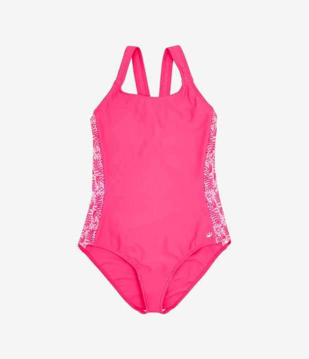 Nabaiji Girls’ swimming 1-piece swimsuit - 100 Viki pink