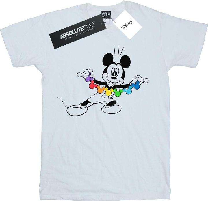 Immagine prodotto Disney Mickey Mouse Rainbow Chain Maglietta Ampia Donna (L)