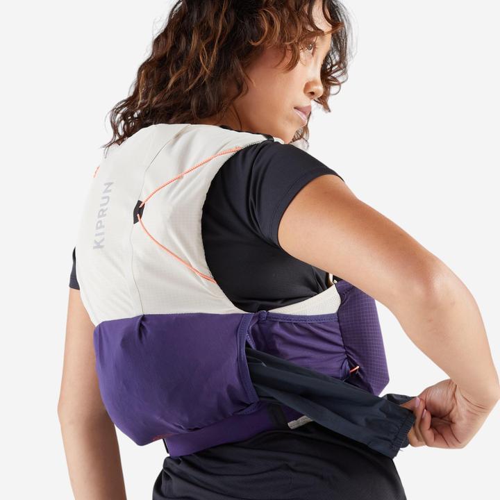 Produktbild Kiprun Laufrucksack Trailrunning 8 Liter Damen - beige/lila (8 l)