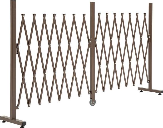 Produktbild Swisshandel24 Absperrgitter ausziehbar 52-405cm Alu Braun H103,5cm