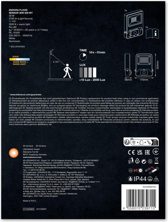 Actual product image Ledvance Endura Flood Sensor (2700 lm, IP44)