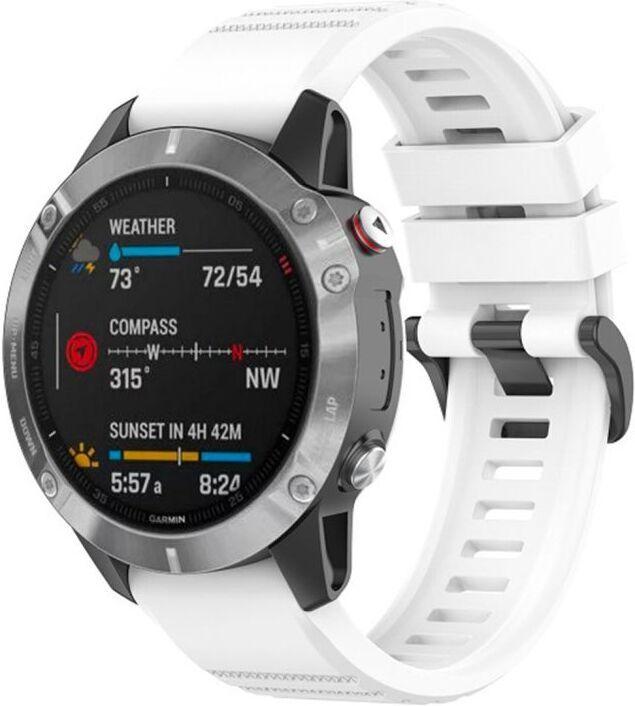 Actual product image Fixed Silicone Strap for Garmin QuickFit 20 mm White