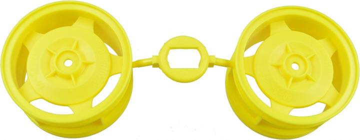 Actual product image Tamiya Buggy rims Star 60/35 hi. (2) neon yellow